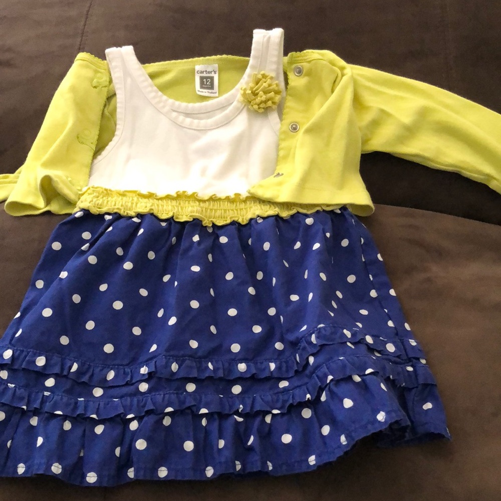 Adorable dress and cardigan